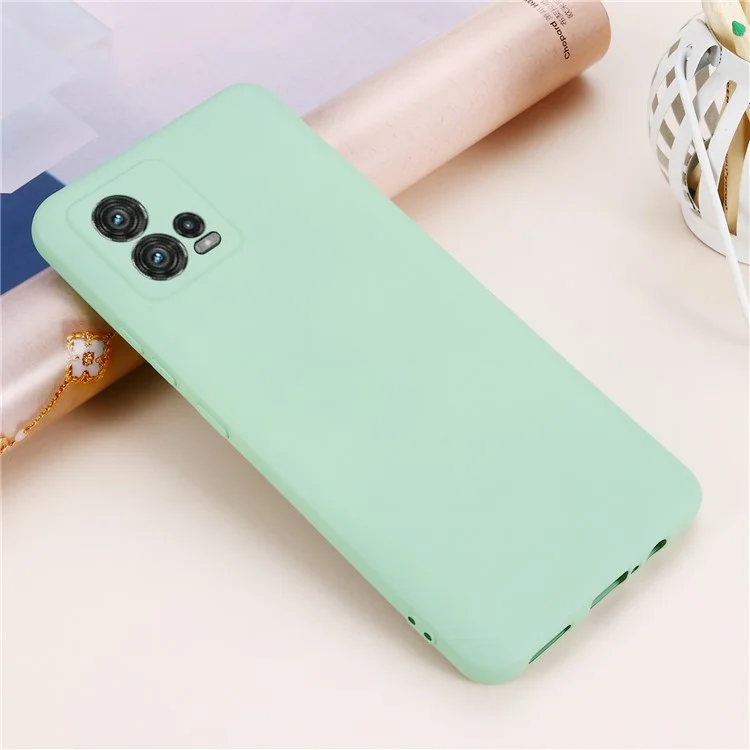Чехол для телефона Motorola Moto G72 4G, защита от столкновений, жидкий силикон + мягная подкладка, защитная задняя крышка со шнурком - зеленый