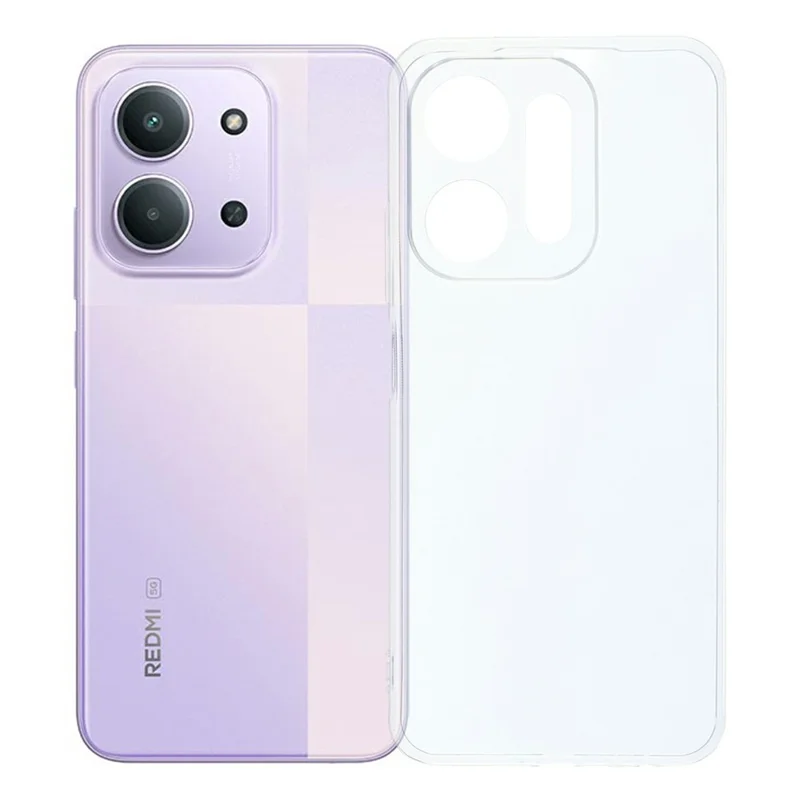 Cover posteriore per Xiaomi Redmi 17C 5G, custodia trasparente ultra sottile in TPU flessibile - Trasparente