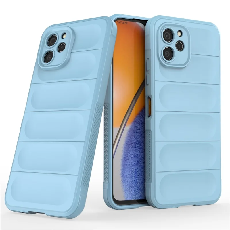 For Huawei nova Y61 4G faldsikker bagside dæksel fleksibelt TPU anti-skrab beskyttelsesdæksel - babyblå