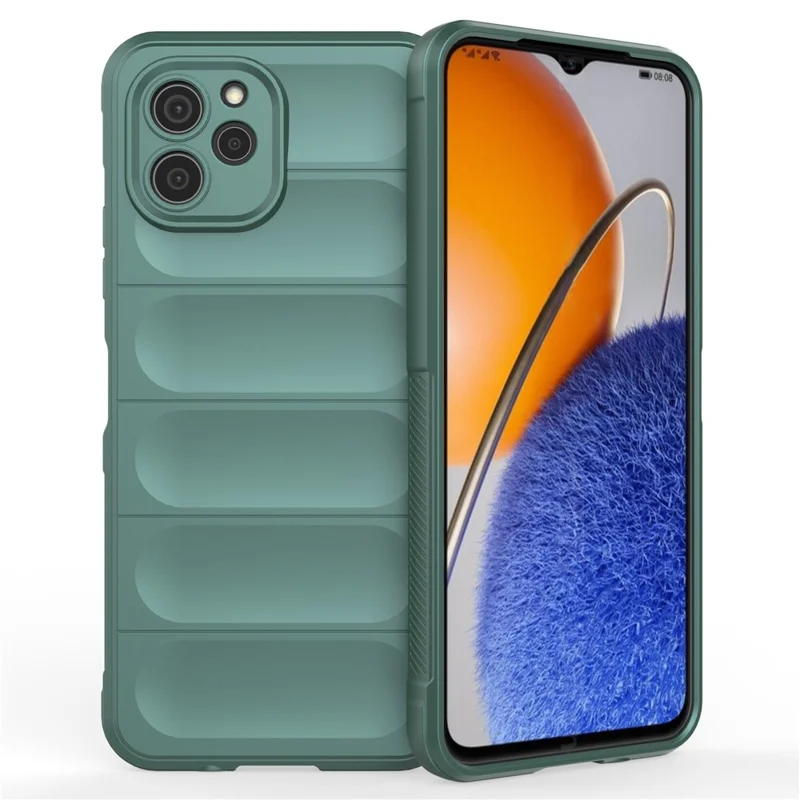 Per Huawei nova Y61 4G Custodia posteriore a prova di caduta Flessibile TPU Anti-graffio Custodia protettiva - Verde