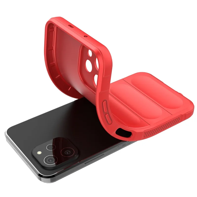 Für Huawei nova Y61 4G stoßfeste Rückabdeckung Flexibles TPU Kratzfester Schutzhülle - Rot