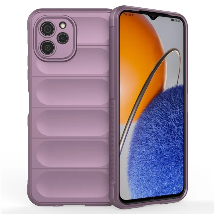 For Huawei nova Y61 4G Drop-proof Back Cover Flexible TPU Anti-scratch Protective Case - Light Purple