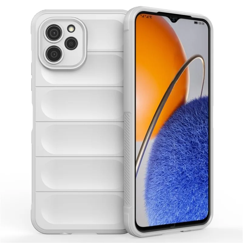 For Huawei nova Y61 4G Drop-proof Back Cover Flexible TPU Anti-scratch Protective Case - White