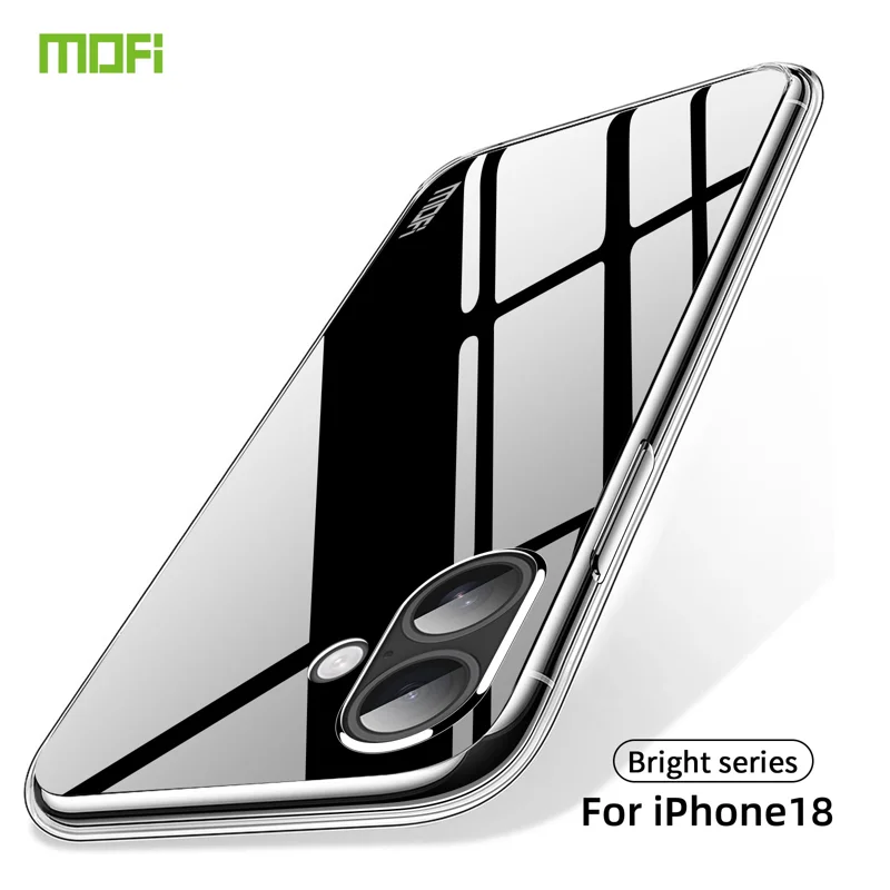 MOFI for iPhone 18 Clear Phone Case Ultra-Thin TPU Phone Back Cover - Transparent - 2
