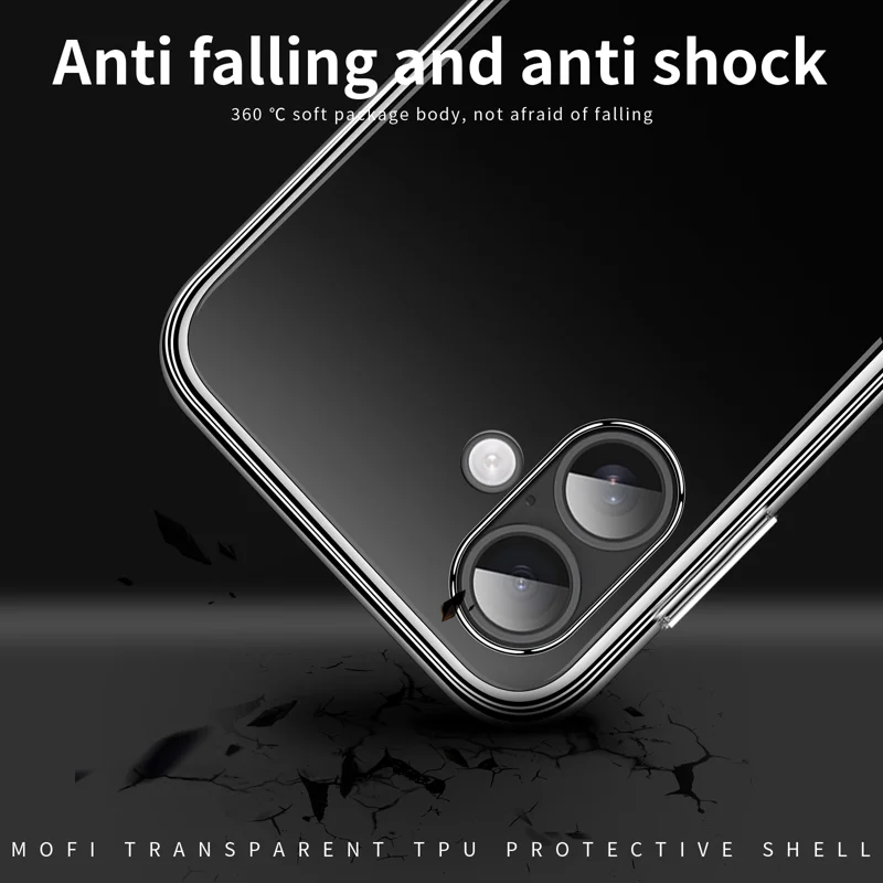 MOFI for iPhone 18 Clear Phone Case Ultra-Thin TPU Phone Back Cover - Transparent - 4