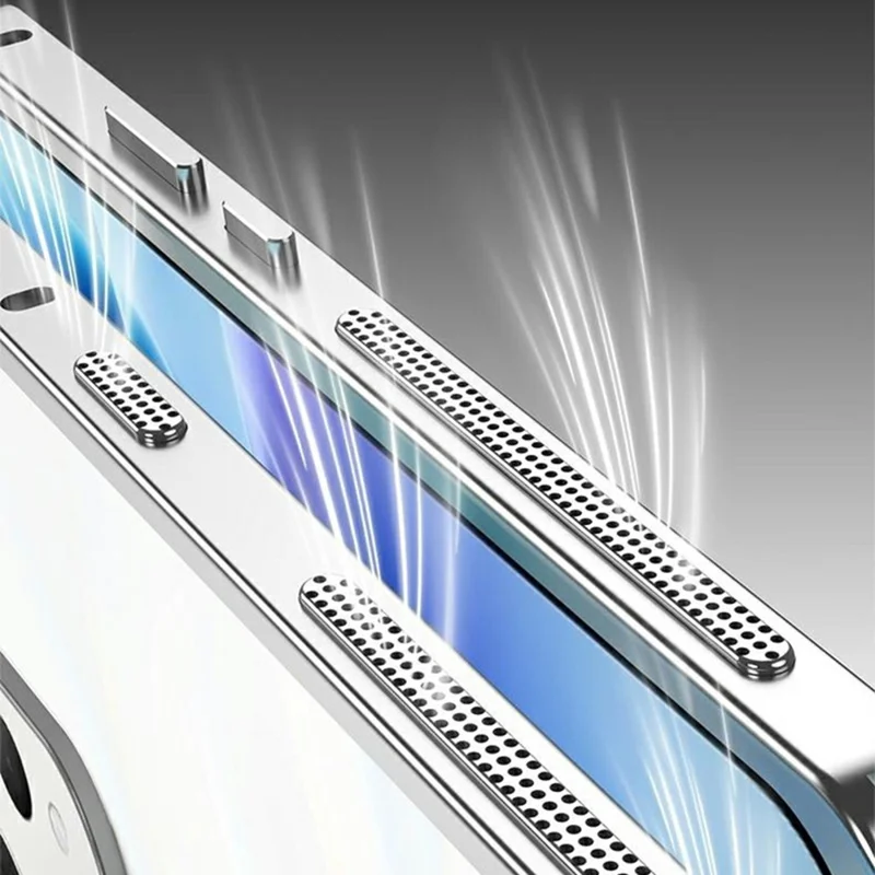 For vivo X300 E 5G Bumper Case Metal Frame Heat Dissipation Cover - Black
