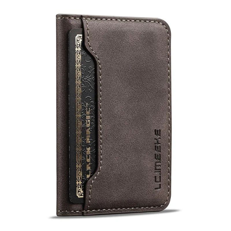 LCIMEEKE L7 Magnetic Phone Wallet RFID Blocking Leather Card Holder Detachable Hands-Free Stand - Coffee