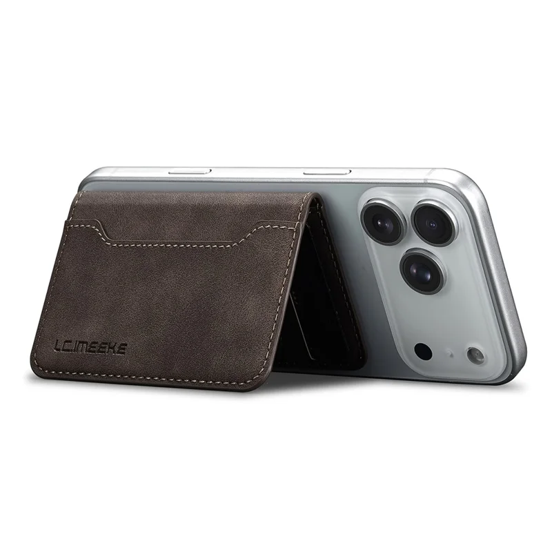 LCIMEEKE L7 Magnetic Phone Wallet RFID Blocking Leather Card Holder Detachable Hands-Free Stand - Coffee