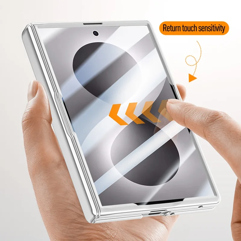 For Samsung Galaxy Z Fold8 Case PC + Acrylic Phone Cover with Screen Protector Hinge Protection - Black