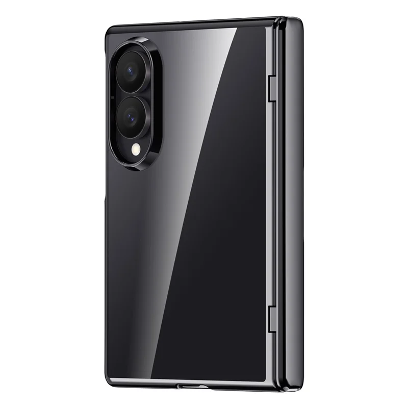 For Samsung Galaxy Z Fold8 Case PC + Acrylic Phone Cover with Screen Protector Hinge Protection - Black