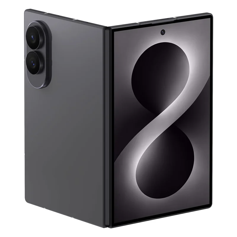 For Samsung Galaxy Z Fold8 Case PC + Acrylic Phone Cover with Screen Protector Hinge Protection - Black