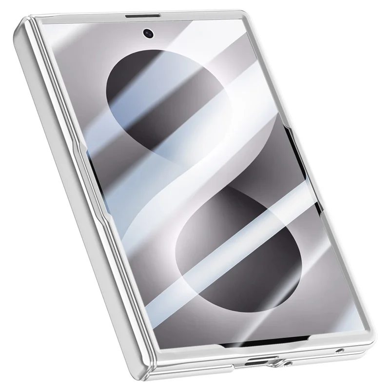 For Samsung Galaxy Z Fold8 Case PC + Acrylic Phone Cover with Screen Protector Hinge Protection - Black