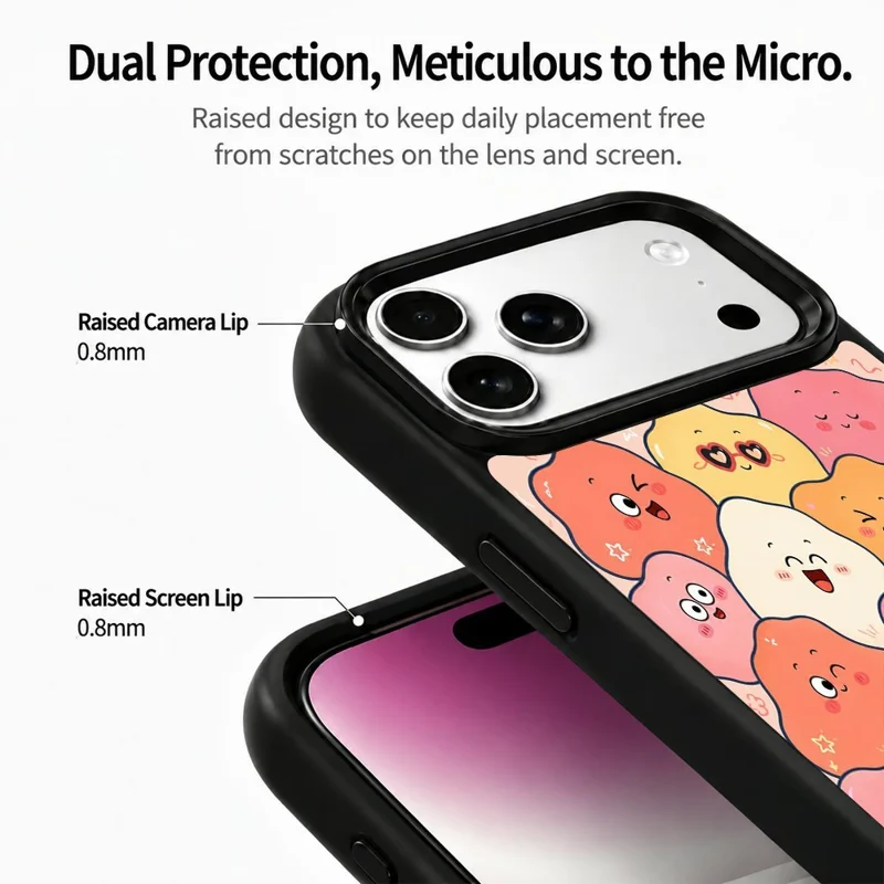For iPhone 18 Pro Max / 17 Pro Max Magnetic Case Five Elements Series UV Printed Slim Dual-Layer PC + Silicone Phone Cover - H00049
