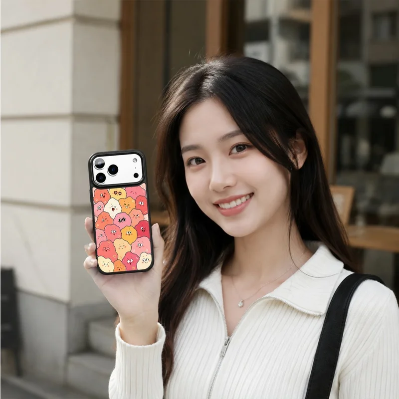 For iPhone 18 Pro Max / 17 Pro Max Magnetic Case Five Elements Series UV Printed Slim Dual-Layer PC + Silicone Phone Cover - H00049