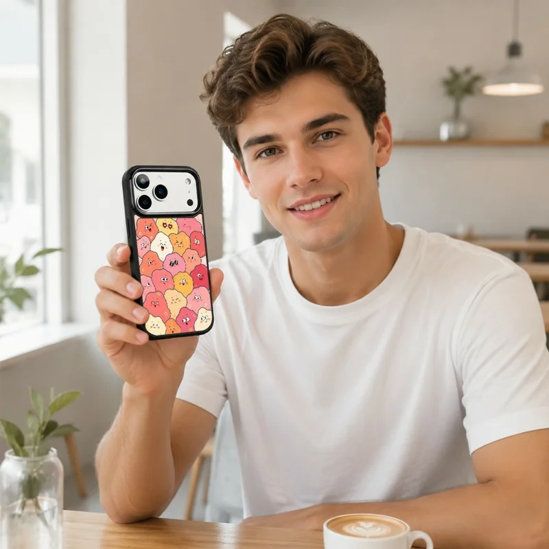 For iPhone 18 Pro Max / 17 Pro Max Magnetic Case Five Elements Series UV Printed Slim Dual-Layer PC + Silicone Phone Cover - H00049