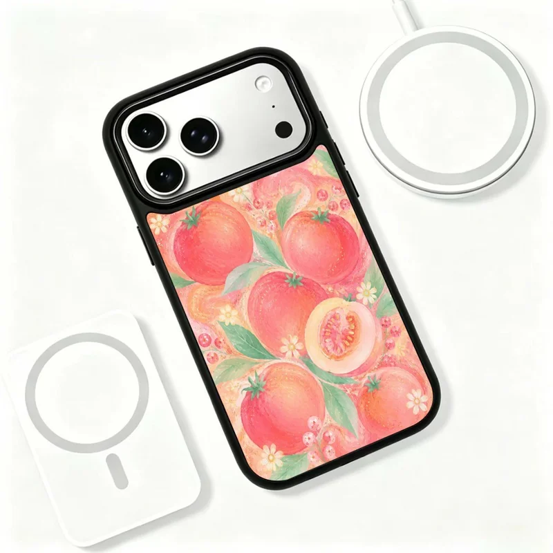 For iPhone 18 Pro Max / 17 Pro Max Magnetic Case Five Elements Series UV Printed PC + Silicone Anti-Scratch Phone Cover - H00054