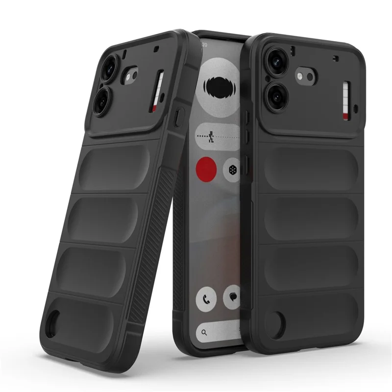For Nothing Phone (4b) Phone Case Anti-Drop Soft TPU Rugged Back Cover - Black
