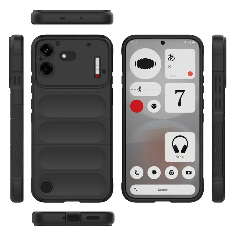 For Nothing Phone (4b) Phone Case Anti-Drop Soft TPU Rugged Back Cover - Black