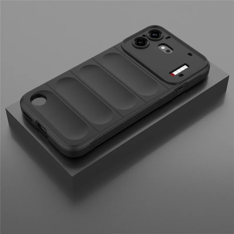 For Nothing Phone (4b) Phone Case Anti-Drop Soft TPU Rugged Back Cover - Black