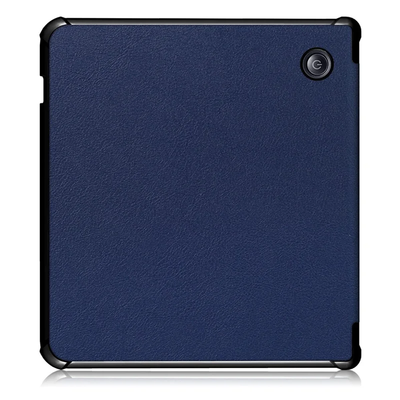 For Kobo Libra H2O Case Origami Stand PU Leather TPU Inner E-Reader Cover - Dark Blue