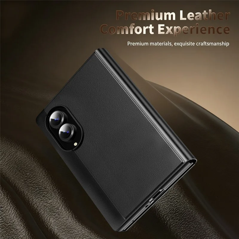 For Samsung Galaxy Z Fold8 Case Smart View Window Leather Phone Cover - Black