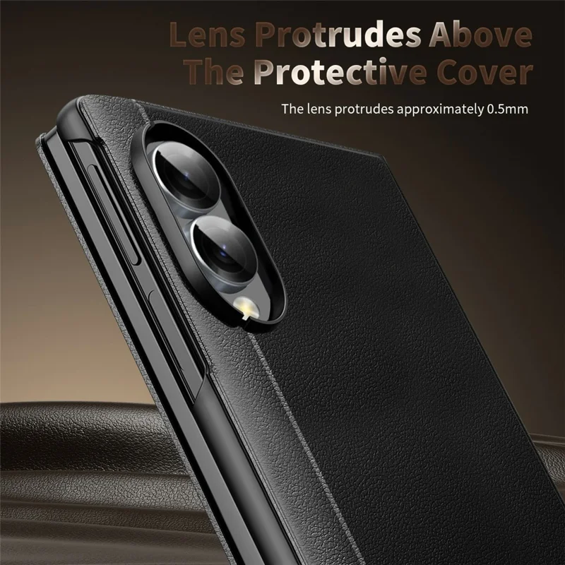For Samsung Galaxy Z Fold8 Case Smart View Window Leather Phone Cover - Black