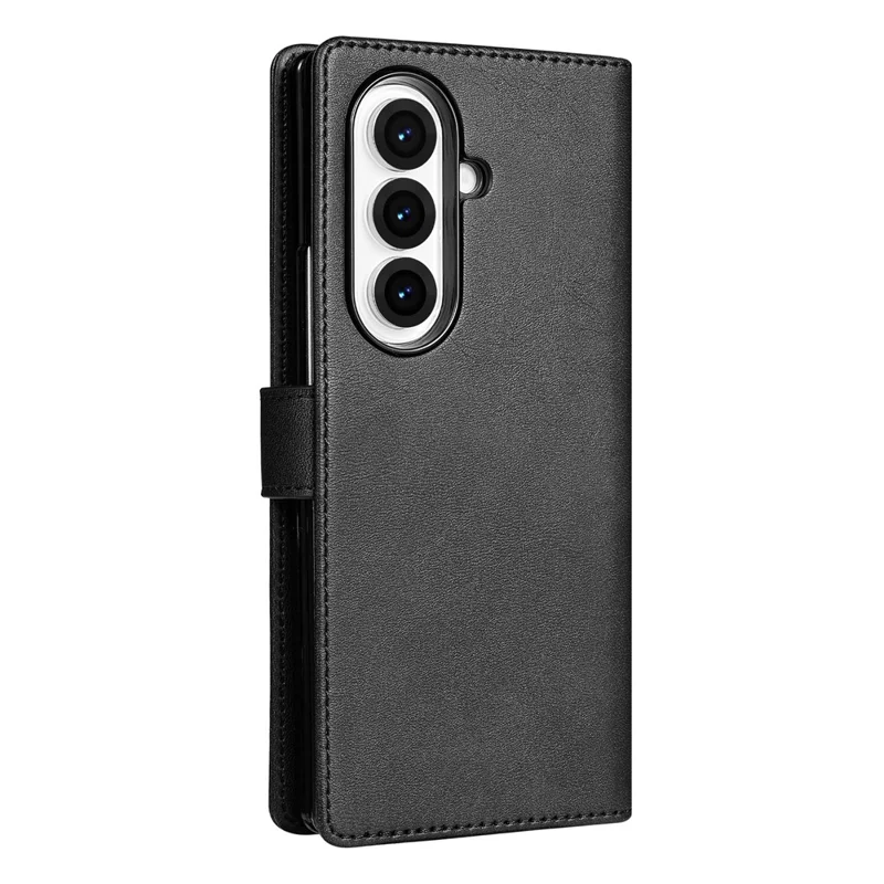 AZNS For Samsung Galaxy Z Fold8 Ultra Case PU Leather Wallet Phone Cover - Black