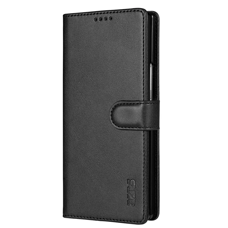 AZNS For Samsung Galaxy Z Fold8 Ultra Case PU Leather Wallet Phone Cover - Black