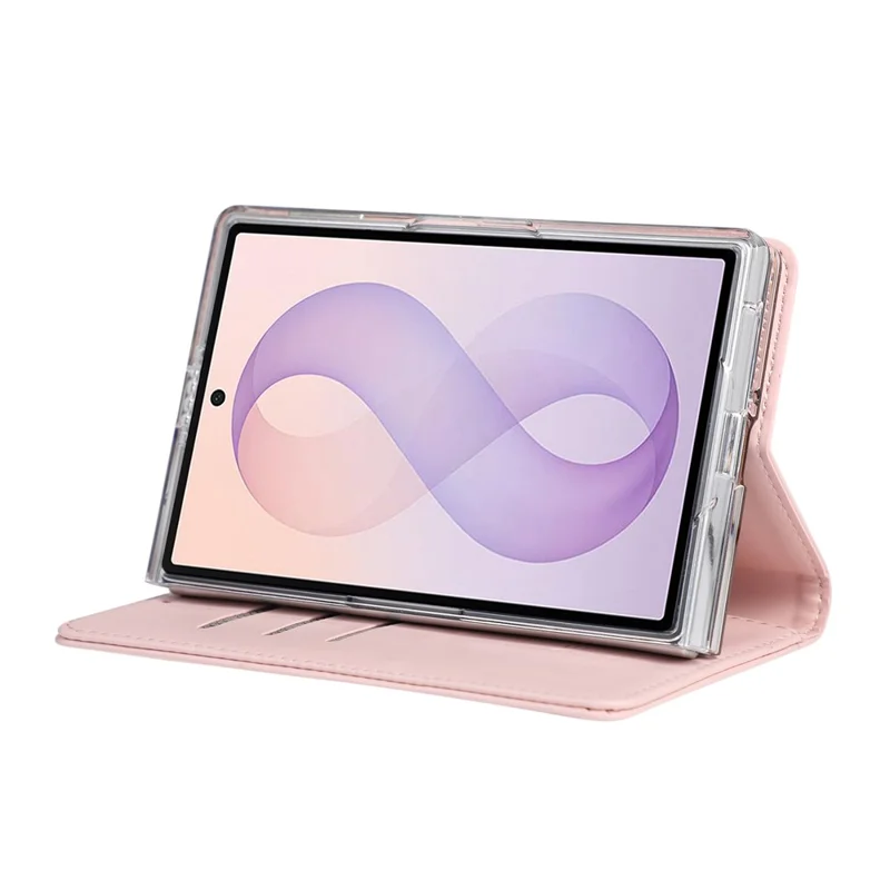 ABEEL For Samsung Galaxy Z Fold8 Phone Case RFID Blocking Leather Flip Cover - Pink