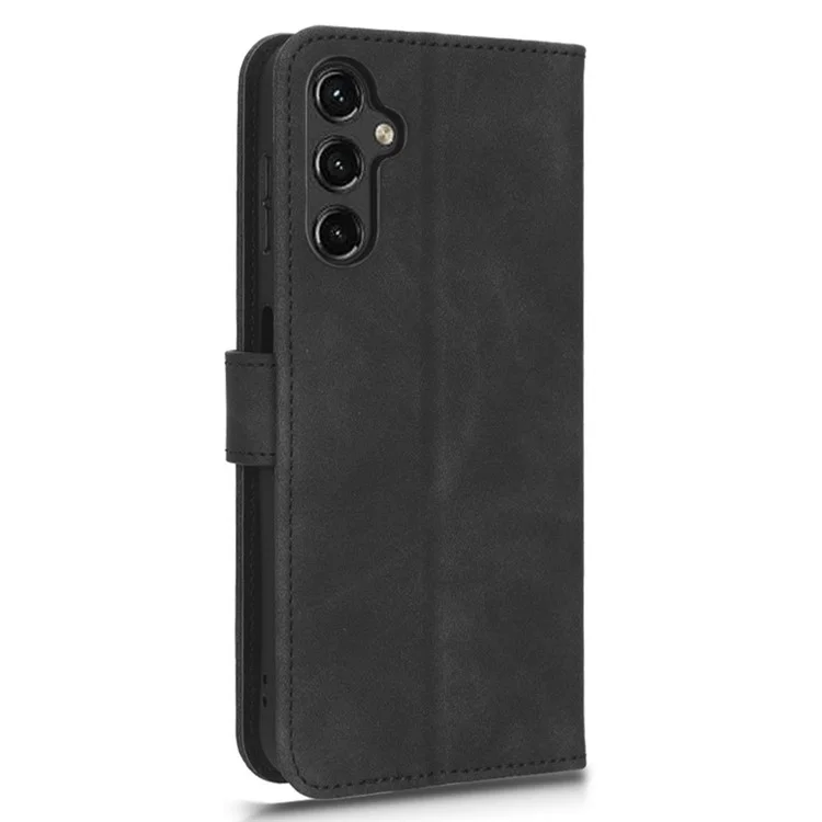 For Samsung Galaxy A14 5G / A14 4G PU Leather Stand Magnetic Clasp Shockproof Case Skin-Touch Feeling Flip Phone Wallet Cover - Black
