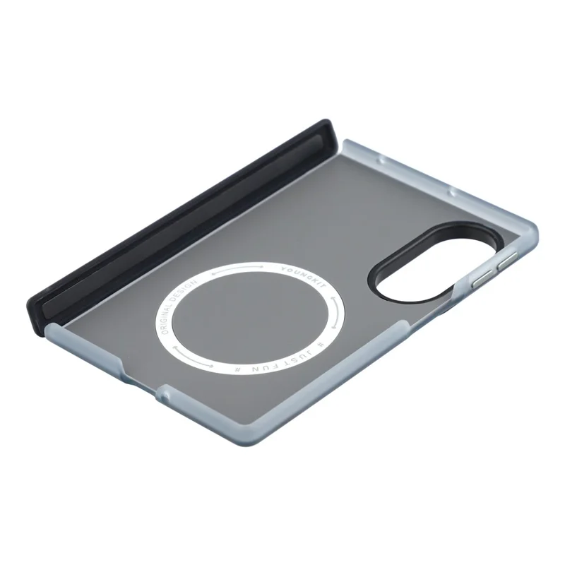 YOUNGKIT Technology Series for Samsung Galaxy Z Fold8 Magnetic Case Hard PC IMD Phone Cover - Grey