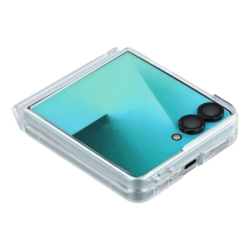 YOUNGKIT For Samsung Galaxy Z Flip8 Magnetic Case PC Phone Cover with Hinge / Front Frame - Transparent