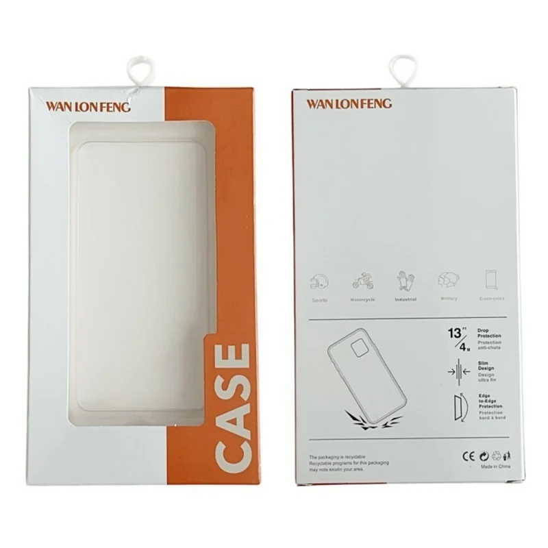 WANLONFENG KJB Série pour iPhone Fold Étui Magnétique avec Texture en Tissu Technique PC + TPU, Housse de Protection pour Téléphone - Orange