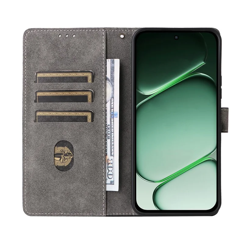 غطاء محفظة لهاتف OnePlus N6 4G مقاوم لتقنية RFID من جلد PU مع حامل وشريط - أسود