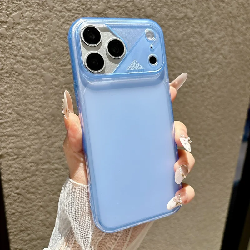 Für iPhone 18 Pro / 17 Pro Hülle erhöhter Kameraschutz weiche TPU-mattierte Handyhülle - Blau