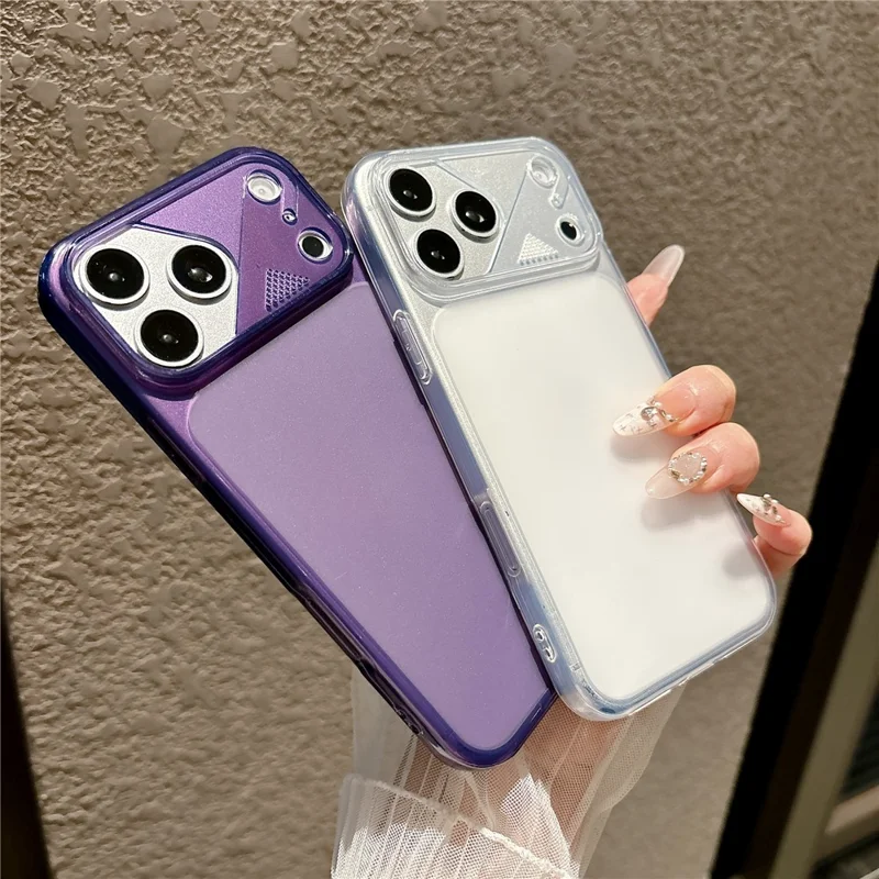 Für iPhone 18 Pro / 17 Pro Hülle erhöhter Kameraschutz weiche TPU-mattierte Handyhülle - Blau
