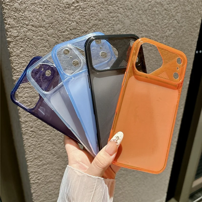 Für iPhone 18 Pro / 17 Pro Hülle erhöhter Kameraschutz weiche TPU-mattierte Handyhülle - Blau