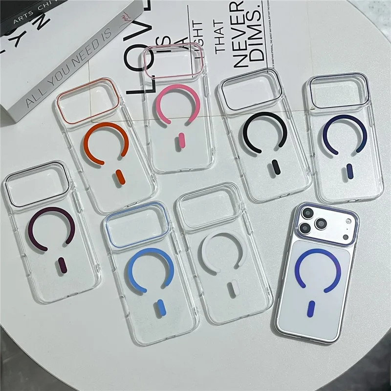 For iPhone 17 Pro  /  18 Pro Magnetic Case Ultra Thin Clear PC Phone Back Cover - Sapphire