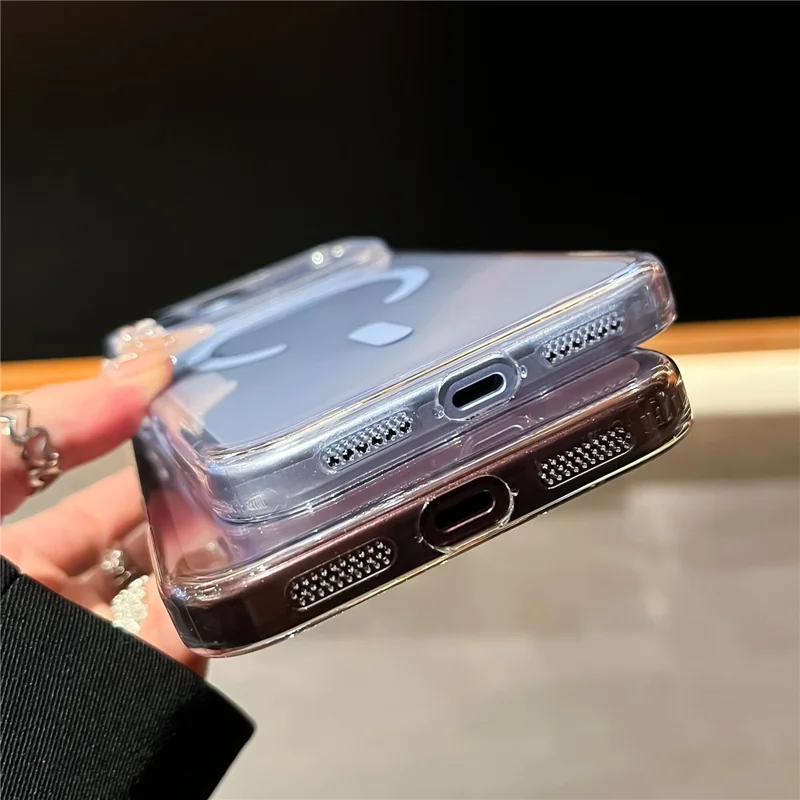 For iPhone 17 Pro  /  18 Pro Magnetic Case Ultra Thin Clear PC Phone Back Cover - Sapphire