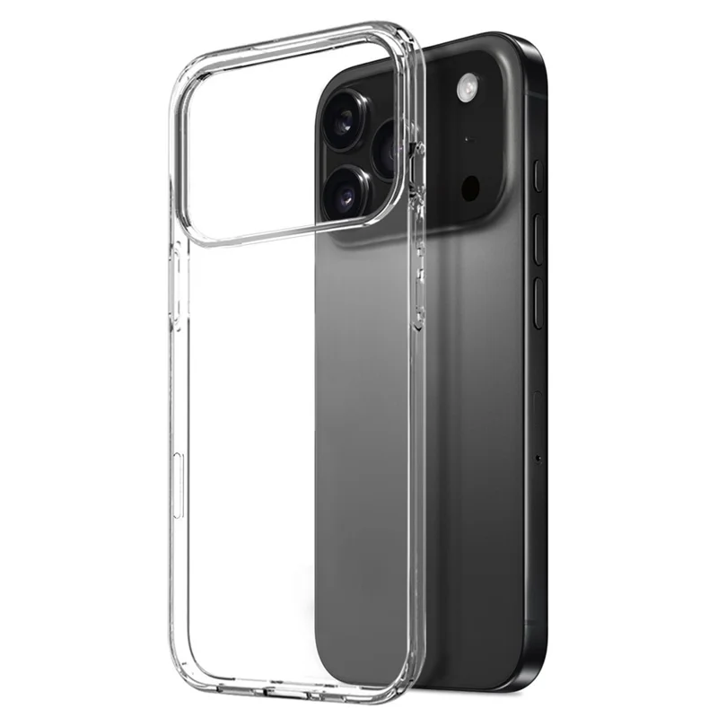 For iPhone 18 Pro Max NORTHJO TPU Phone Case Set with Front Screen Protector + Lens Film - Transparent