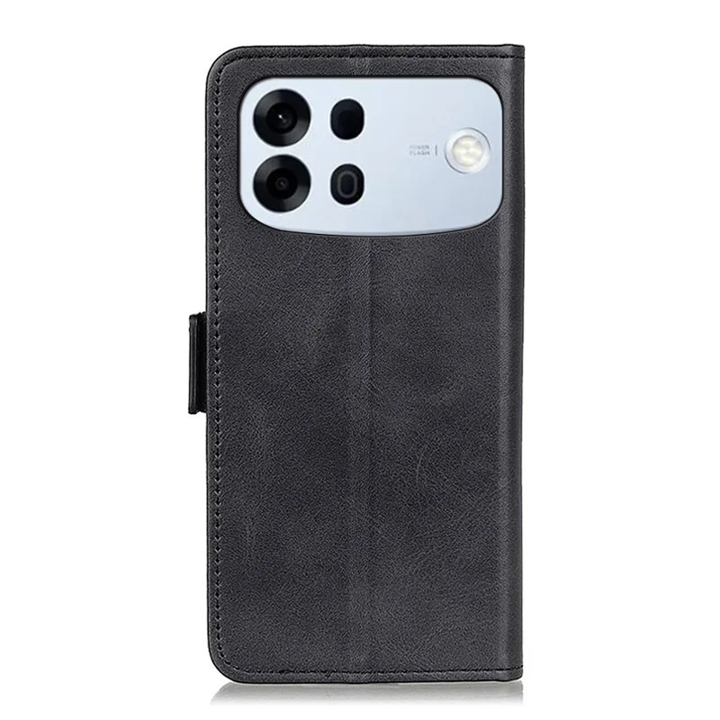 Etui na Oppo A7 Pro Max 5G, etui typu portfel z klapką, tekstura skórzanego krowiego PU, pokrowiec na telefon - Czarny