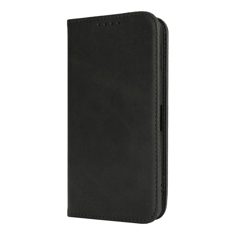 For Sharp Aquos Sense 9 Case PU Leather Calf Textured Magnetic Closing Smart Phone Cover - Black