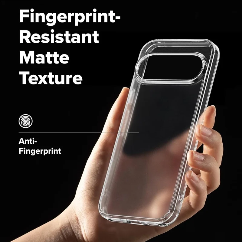 For Google Pixel 11 Pro Case Anti-Fingerprint Crystal Clear TPU Phone Cover - Transparent