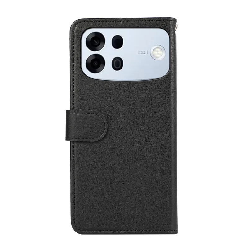For Oppo A7 Pro Max 5G Case RFID Blocking Flip Leather Phone Cover - Black