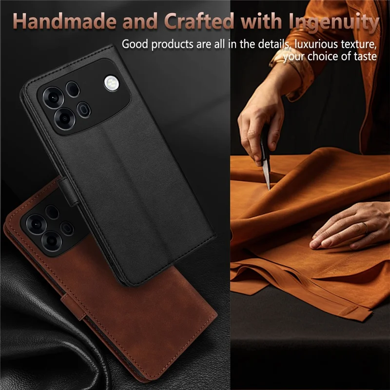 AZNS For Oppo A7 Pro Max 5G Case PU Leather Wallet Phone Cover - Brown