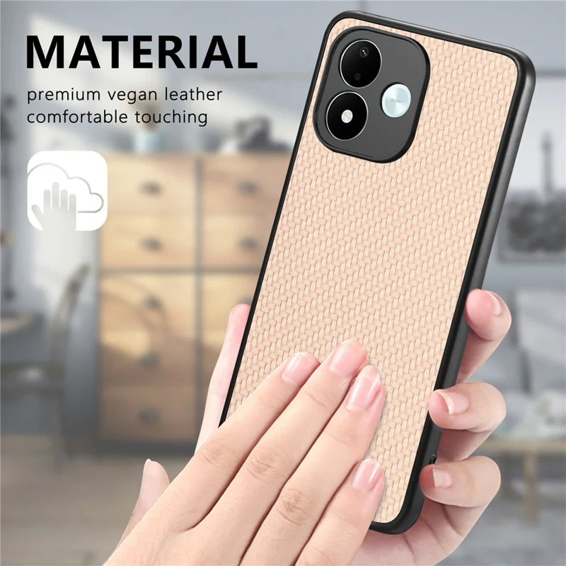 For Xiaomi Redmi Note 17 4G (Global) / Note 17 5G (Global) / Note 17 (India / China) 5G Case Carbon Fiber Texture PU Leather + PC + TPU Phone Cover - Black