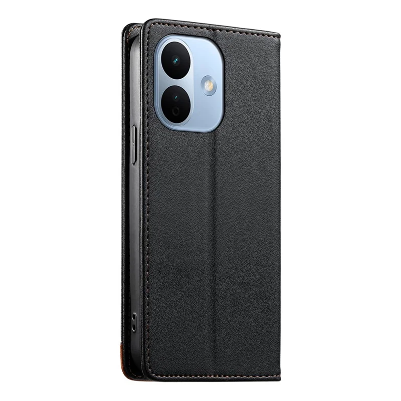 DIERFENG DF-018 for Xiaomi Redmi Note 17 Pro 5G Case RFID Blocking Wallet Leather Phone Cover with Color Splicing Logo Corner - Black