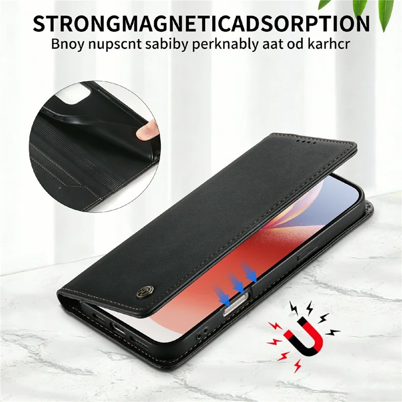 DIERFENG DF-019 for Xiaomi Redmi Note 17 Pro Max 5G Leather Wallet Case Magnetic Flip Cover with Card Slots RFID Blocking - Black