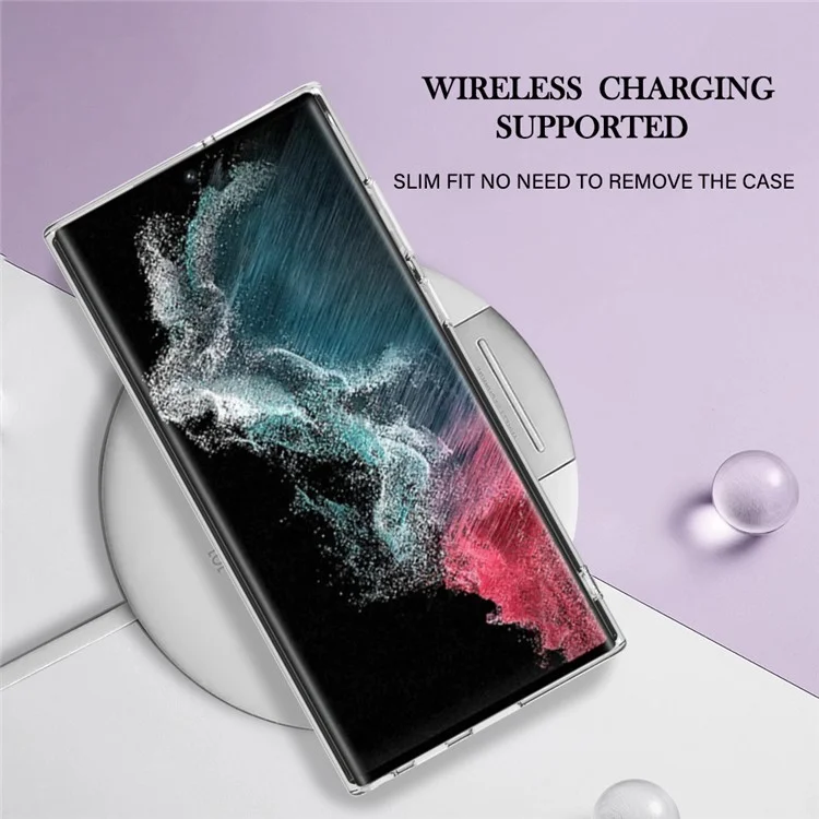 Para Samsung Galaxy S23 Ultra YB IMD Series-16 Style E Marble Pattern Electroplating Frame Phone Case 2.0mm IMD Flexible TPU Back Cover - Rose Gold