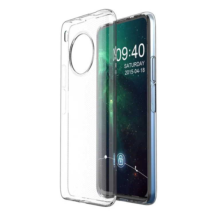Non-Yellowing Mobile Phone Case For Huawei Y9a Anti-Drop Transparent Soft TPU Phone Back Cover